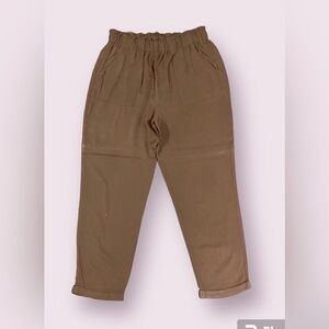 Women’s Brown Elastic Waist Pants – Size Medium